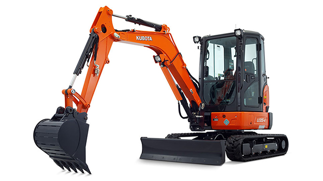 Une Mini-excavatrice Kubota
